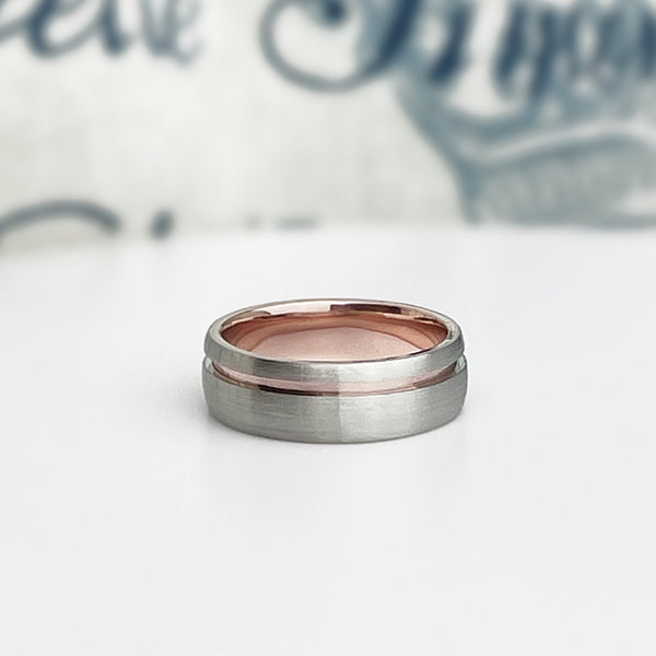 Archimedes · Two-Tone White & Rose Gold · 6mm
