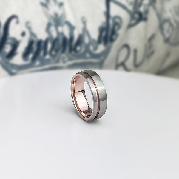 Archimedes · Two-Tone White & Rose Gold · 6mm
