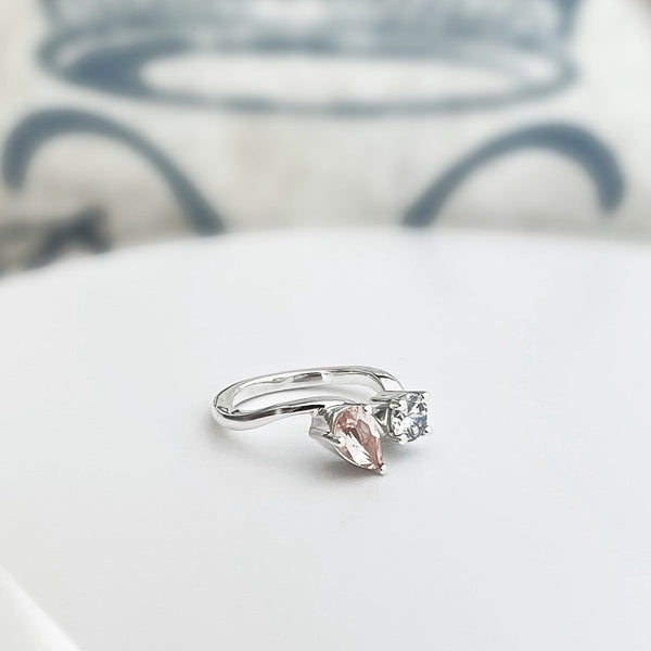 Toi et Moi Ring · Sterling Silver · 1.30ct Peach Morganite