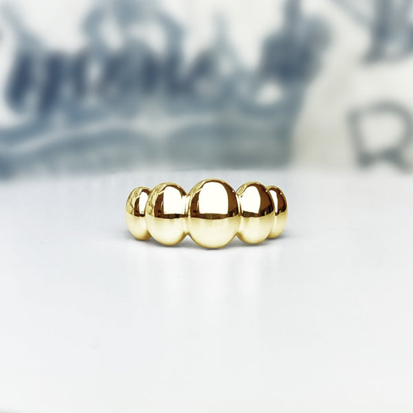 Orbit Puff Ring · Yellow Gold · 10mm
