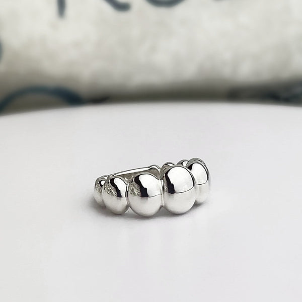 Orbit Puff Ring · White Gold · 10mm