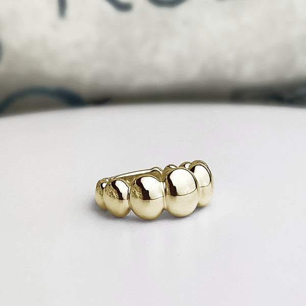 Orbit Puff Ring · Yellow Gold · 10mm