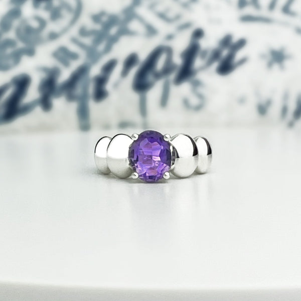 Gem Puff Ring · Sterling Silver · 2.80ct Amethyst