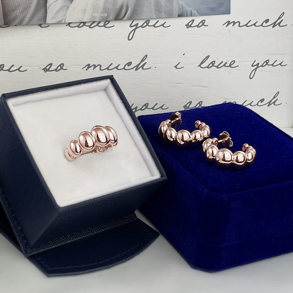 Orbit Puff Ring · Rose Gold · 10mm