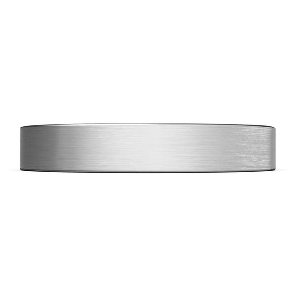 4mm White Gold Wedding Band, Ring, Brushed Finish, Rounded Polished Edges, Shop rings