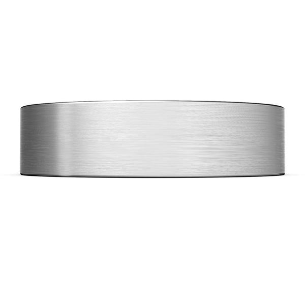 6mm White Gold Wedding Band, Ring, Brushed Finish, Rounded Polished Edges, wedding ring, Shop rings