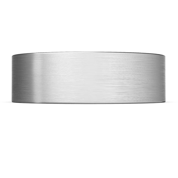 7mm White Gold Wedding Band, Ring, Brushed Finish, Rounded Polished Edges, wedding ring, Shop rings