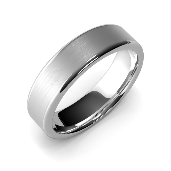 6mm White Gold Wedding Ring, Hand Made, 10k Gold, 14k Gold or 18k Gold Unisex Wedding Band