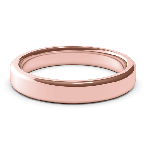 4mm Rose Gold Wedding Ring, Gold Band, 10k Gold, 14k Gold or 18k Gold Unisex Wedding Band