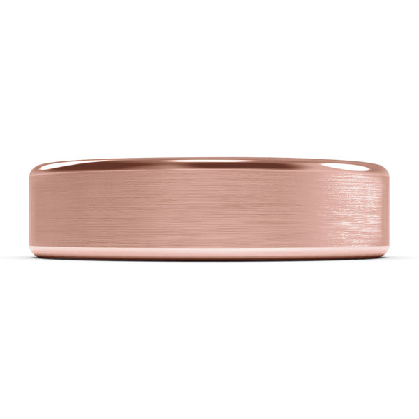 6mm Rose Gold Wedding Band Ring, 10k Gold, 14k Gold. 18k Gold Womens Ring, Modern, Master Goldsmith Quality