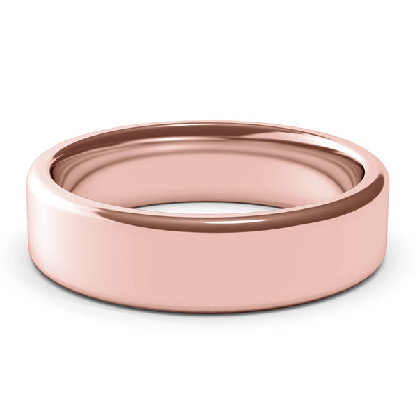 6mm Rose Gold Wedding Ring, Gold Band, 10k Gold, 14k Gold or 18k Gold Unisex Wedding Band