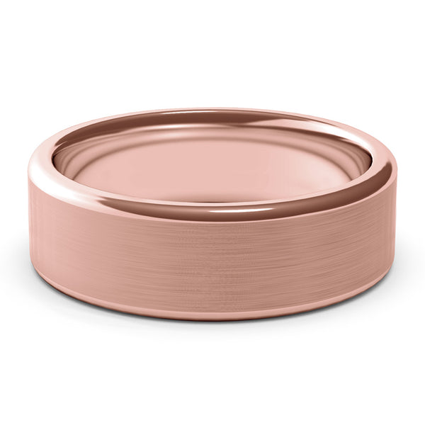7mm Rose Gold Wedding Band Ring, Designer Ring, Comfort Fit, Custom Ring, Hand Made, Master Goldsmith