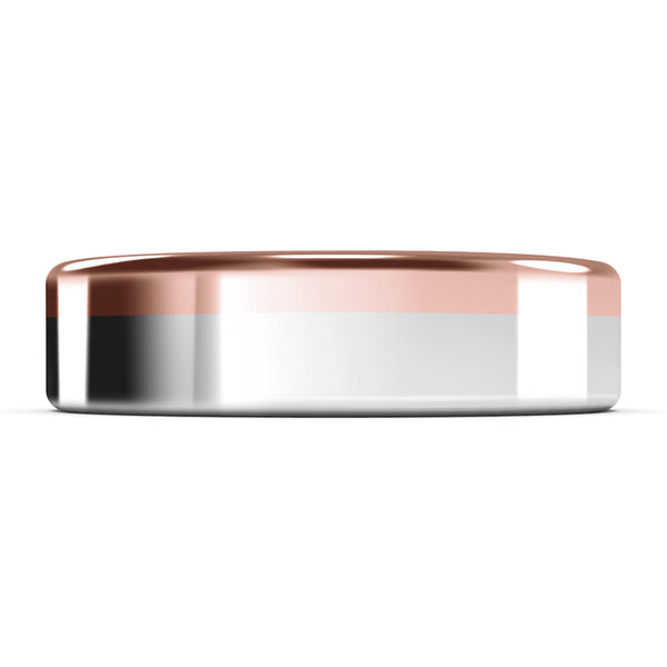 Mens Wedding Band, 6mm, White Gold, Rose Gold, Wedding Ring, Polished Finish, Modern Wedding Ring, Contemporary, Two Tone Gold, Unique Designer Ring, Luxury Ring, Comfort Fit