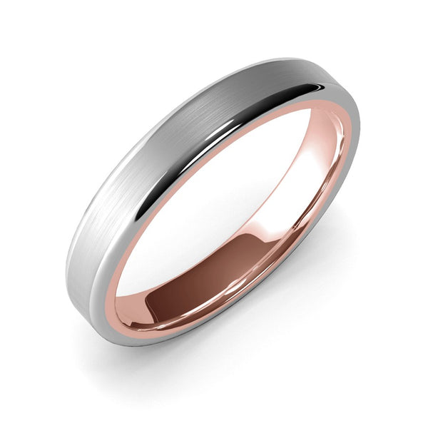 Fidelis · Two-Tone White & Rose Gold · 4mm