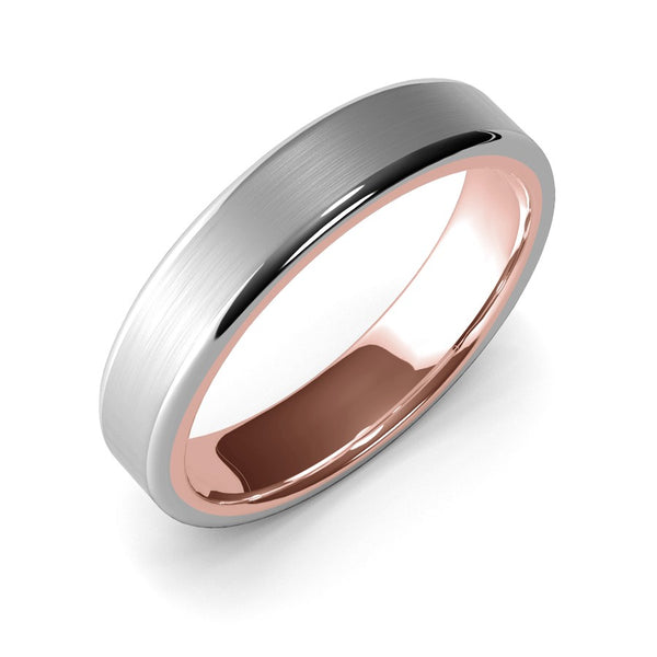 Fidelis · Two-Tone White & Rose Gold · 5mm