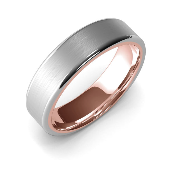 Fidelis · Two-Tone White & Rose Gold · 6mm
