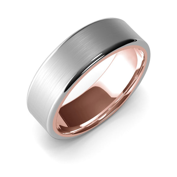 Fidelis · Two-Tone White & Rose Gold · 7mm