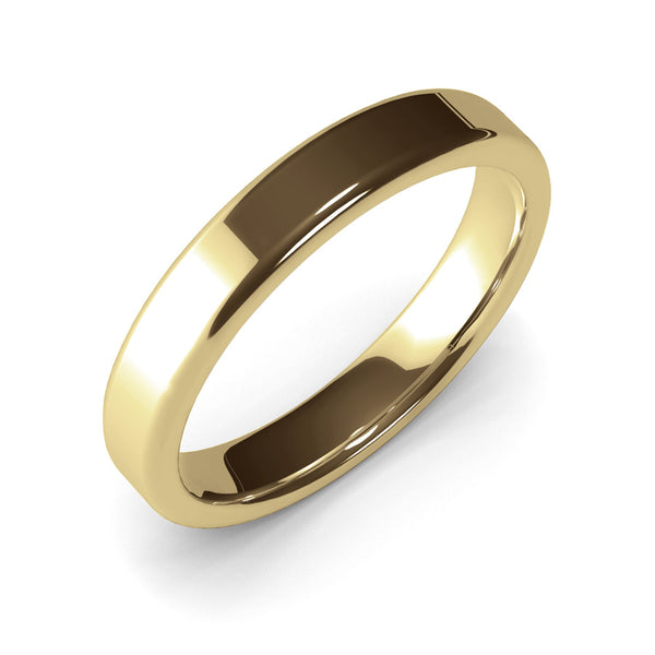 4mm Yellow Gold Wedding Band Ring, 14k Gold Womens Ring, Mens Ring