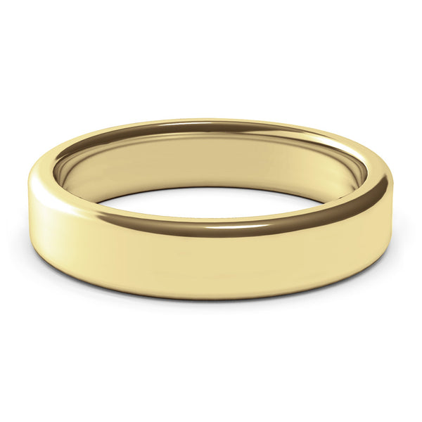 5mm Yellow Gold Wedding Band Ring, 14k Gold Womens Ring, Mens Ring
