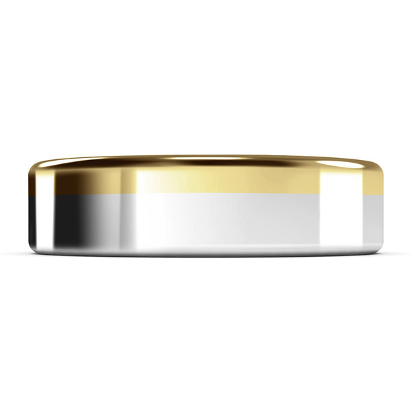 Wedding Ring, 6mm,  White Gold, Yellow Gold , Polished Finish, Modern Wedding Ring, Hand Made Ring, Two Tone Gold, Designer Wedding Band, Comfort Fit, Luxury Ring