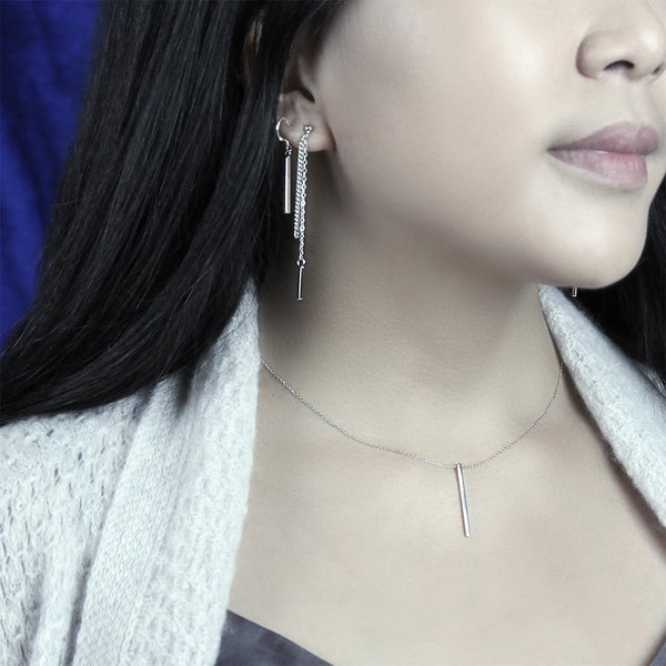 Minimalist earrings, drop earrings, bar earrings, simple earrings, minimalist drops, geometric earrings, sterling silver, earrings, drops, fashion jewelry, modern jewelry, jewellery