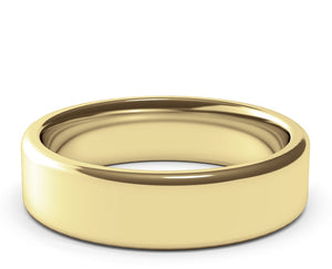 yellow gold, wedding ring, polished ring, solid gold, flat ring, bespoke ring, gold band