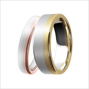 gold rings, wedding rings, rose gold, white gold, yellow gold, polished, textured, custom ring, hand made, goldsmith