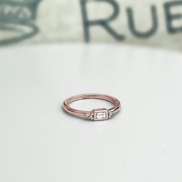 Emily Diamond Ring · Rose Gold · 2mm · .19ct