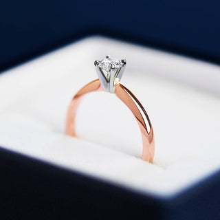 Diamond solitaire, engagement ring, custom made ring, diamond ring $1000, rose gold, white gold, customer review, testimonial