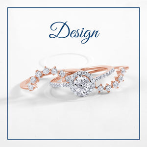 Design your own ring, engagement rings, diamond bridal set, solitaire, diamond bands, rose gold wedding rings, halo diamond ring, curved diamond ring, round diamond, custom ring