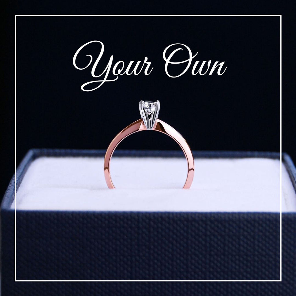How to buy a custom ring, solitaire engagement ring under $1000, rose gold diamond ring, solitaire engagement ring, rose gold ring, custom ring design, white diamond