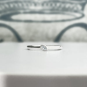 Sophie Marquise Diamond Ring · Sterling Silver · 2mm · .03ct