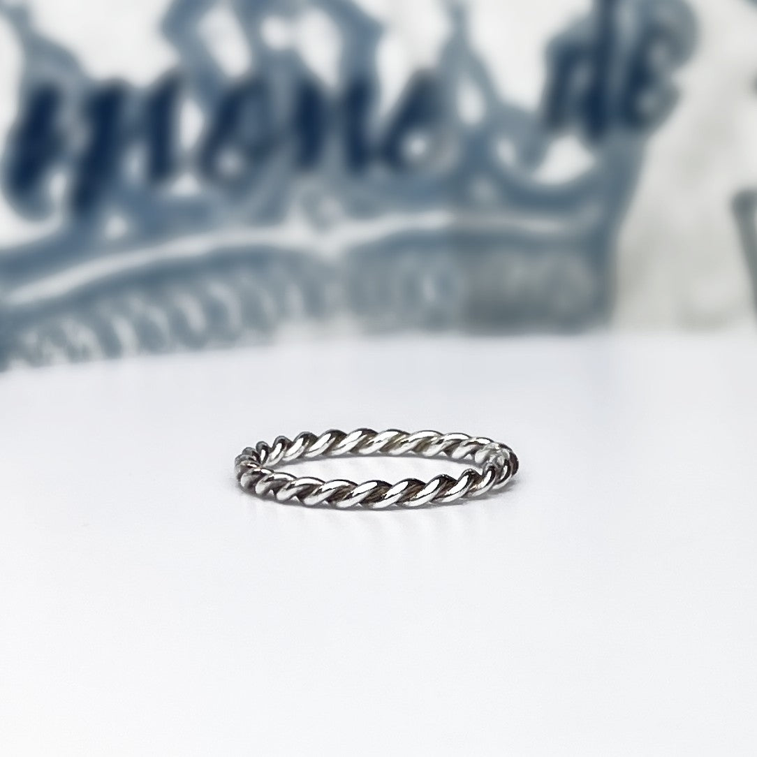Cadence Twist Stacking Ring · Sterling Silver · 2mm