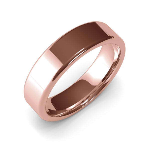 6mm Rose Gold Wedding Ring, Gold Band, 10k Gold, 14k Gold or 18k Gold Unisex Wedding Band