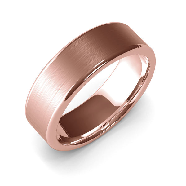 7mm Rose Gold Wedding Band Ring, Designer Ring, Comfort Fit, Custom Ring, Hand Made, Master Goldsmith