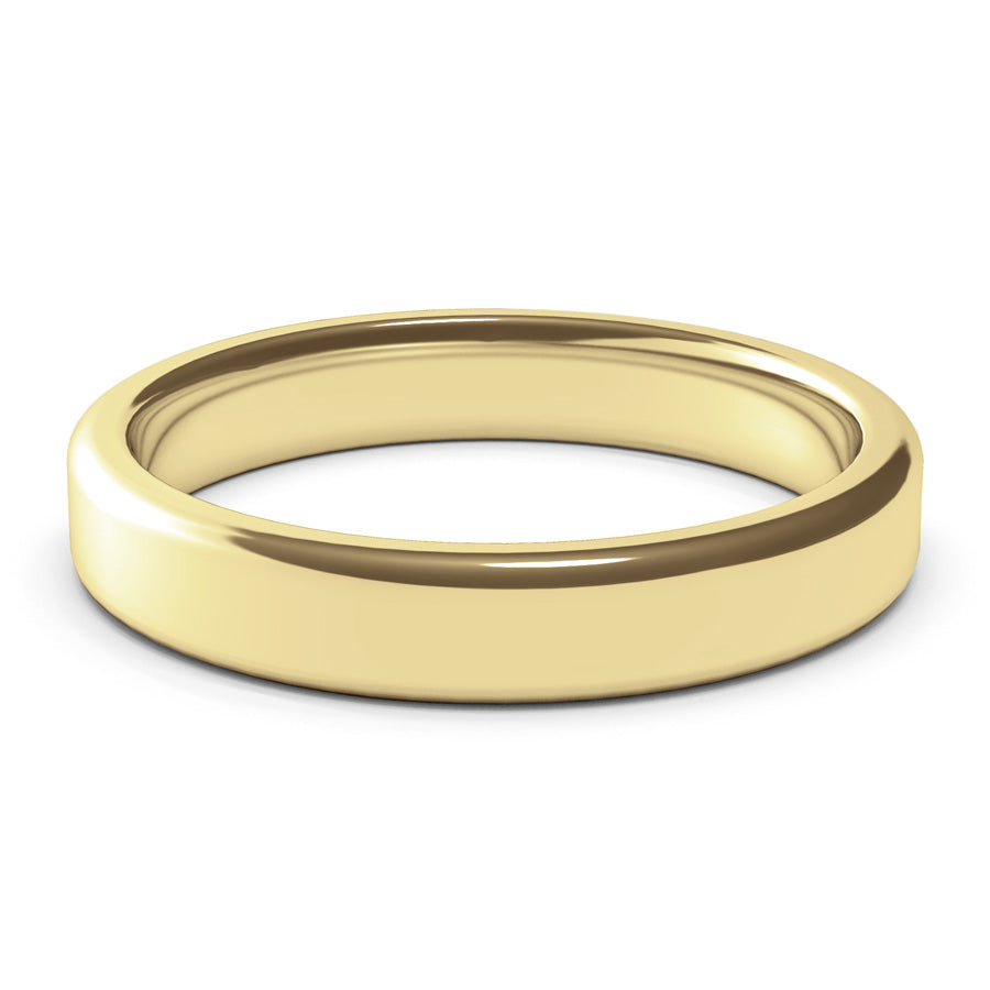 4mm Yellow Gold Wedding Band Ring, 14k Gold Womens Ring, Mens Ring