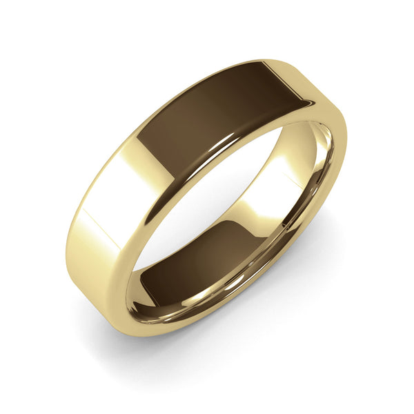 6mm Yellow Gold Wedding Band Ring, 14k Gold Womens Ring, Mens Ring