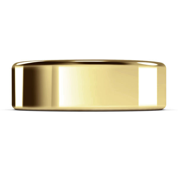 7mm Yellow Gold Wedding Band Ring, 14k Gold Womens Ring, Mens Ring