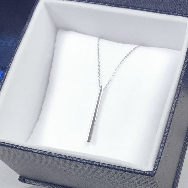 Minimalist necklace, simple necklace, geometric necklace, choker, adjustable necklace, sterling silver necklace, bar necklace, bar pendant.